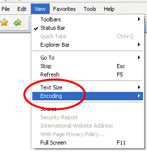 Unicode Encoding setting - www.prohithar.com