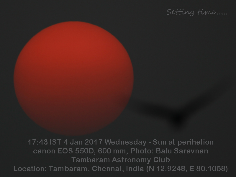 4 jan sun at perihelium